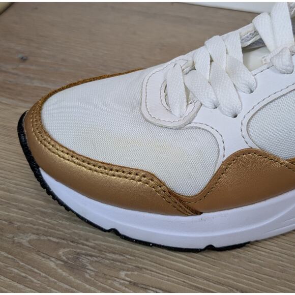 Nike Air Max SC Sneakers Womens 6.5 White Metallic Gold Shoes Retro CW4554-107 - Picture 10 of 11